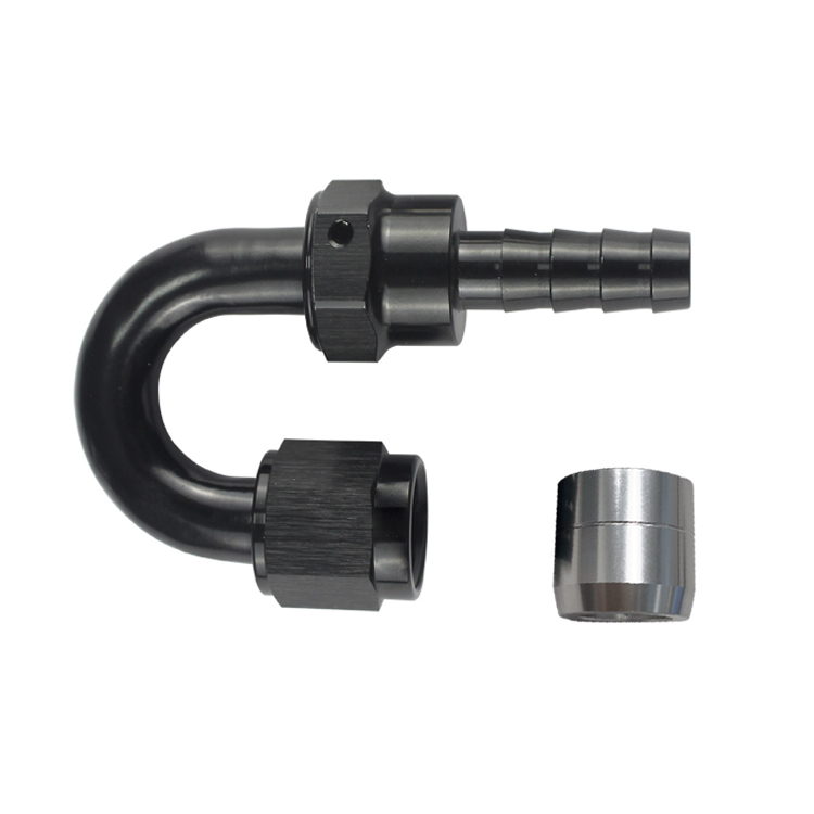 180° Crimp Fittings for Rubber Hose