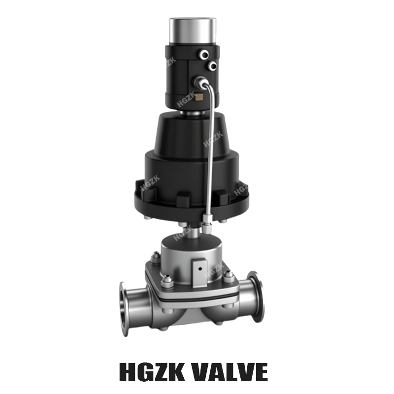 Valvola a membrana pneumatica con installazione rapida e regolazione esterna