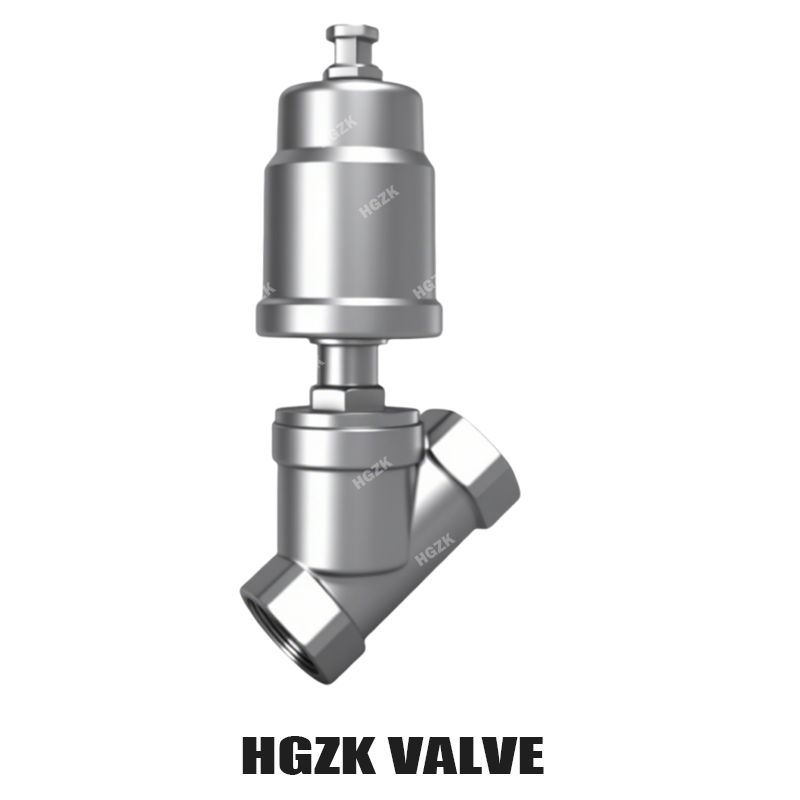 Valvola angolare pneumatica con filettatura interamente in acciaio inossidabile