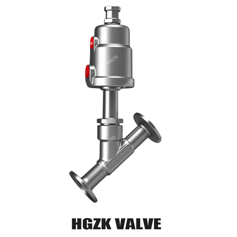 วาล์วมุมติดตั้งเร็ว สแตนเลสทั้งตัวขับเคลื่อนด้วยลม