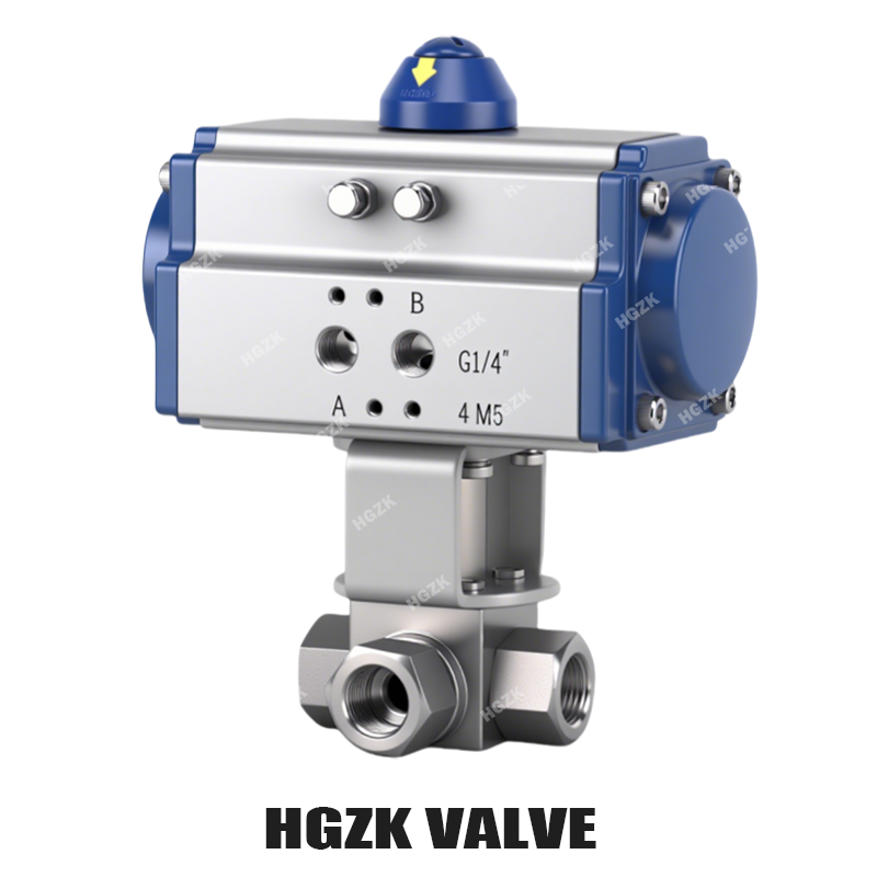 P3QV-1PPL Pneumatic High Pressure Tatlong Daanang Balbula ng Pelum na May Ulo