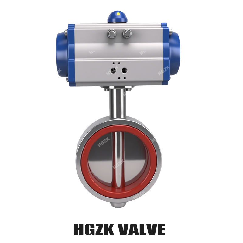 วาล์ปีกผีเสื้อแบบวเฟอร์ซิลิโคนเพื่อสุขอนามัยแบบลม PDV-3PPFX