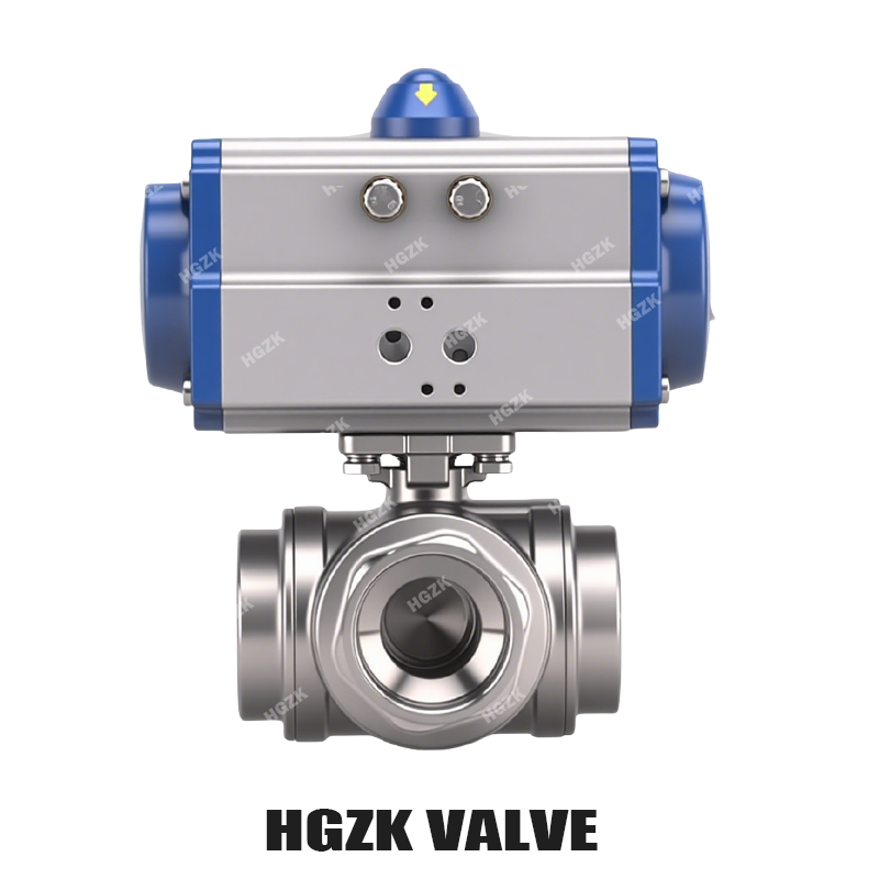 P3QV-1PPF วาล์กลูกบอลสามทางแบบเกลียวลม