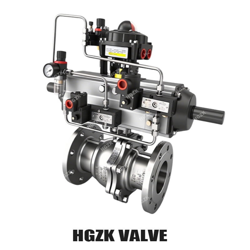 شیر کروی سه مرحله‌ای پنوماتیک PQV-2PPF-3