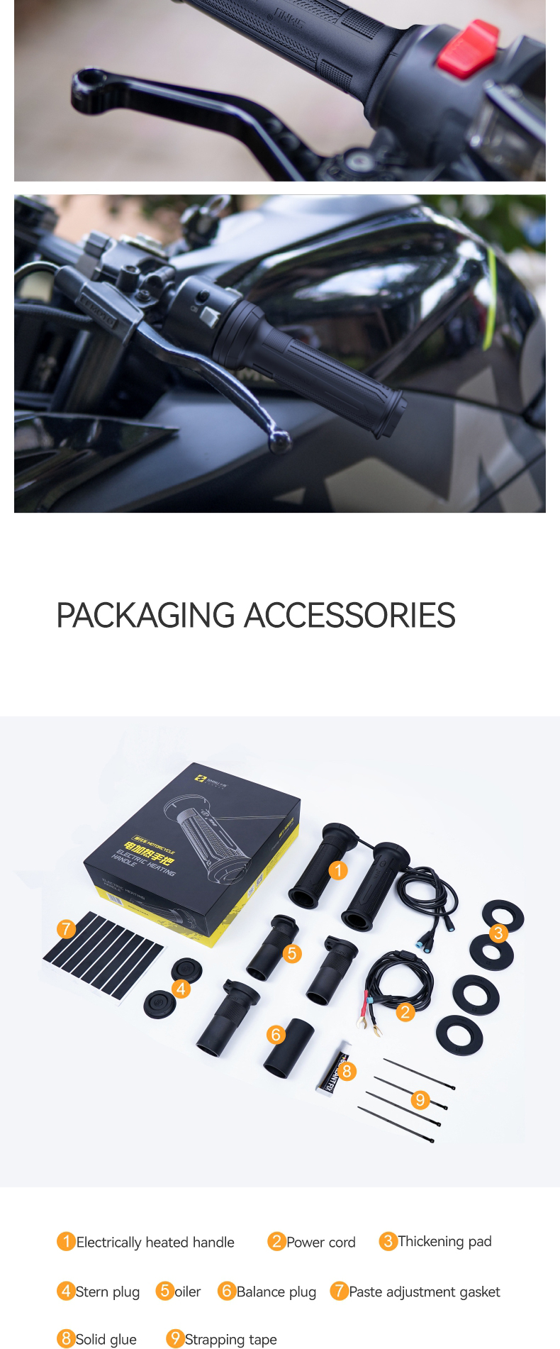 Universal Electric Heated Motorcycle Handlebar Grips