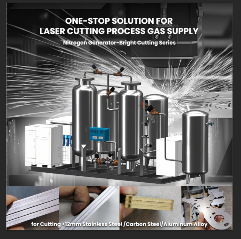 How to Select the Best Process Gas Supply Method for a <12kw Laser Cutting Machine?