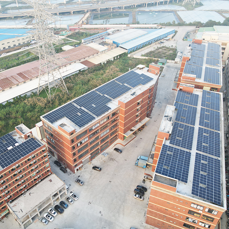 Jiangmen plastic factory 800kWp on grid solar plant EPC solution