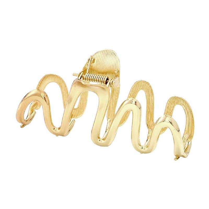 Clip pour cheveux en métal doré