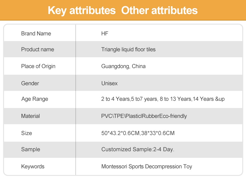 38/50CM 12 PC Hot Sales Preschool Sensory Floor Balancing Toy School Decoration Sensory Liquid Tile Mats For Montessori Toy factory