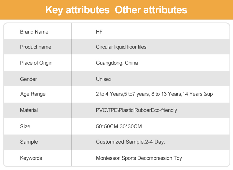 30/50 CM 9pc Sensory Room Autism Toys Therapy Round Kids Sensory Play Mat Kindergarten Dynamic Round Liquid Floor Tiles Set manufacture