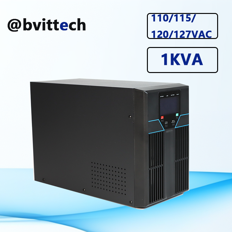 Sinewave UPS System, 36VDC to 110/115/120/127VAC 1000VA/900W,  Mini Tower, Black, Support OEM External Battery 