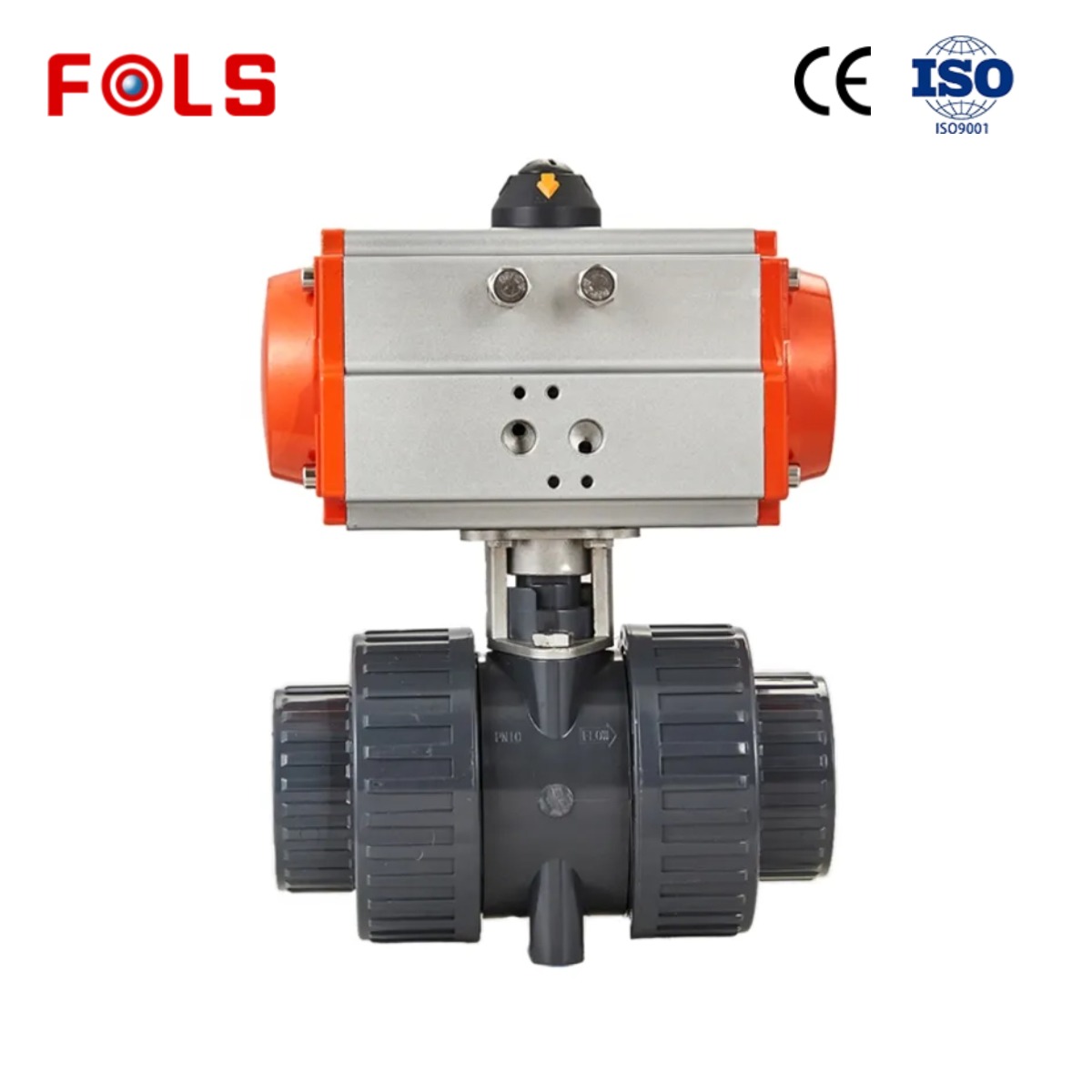 FOLS  Pneumatic plastic (UPVC/PPH/PP/CPVC) True Union Ball Valve