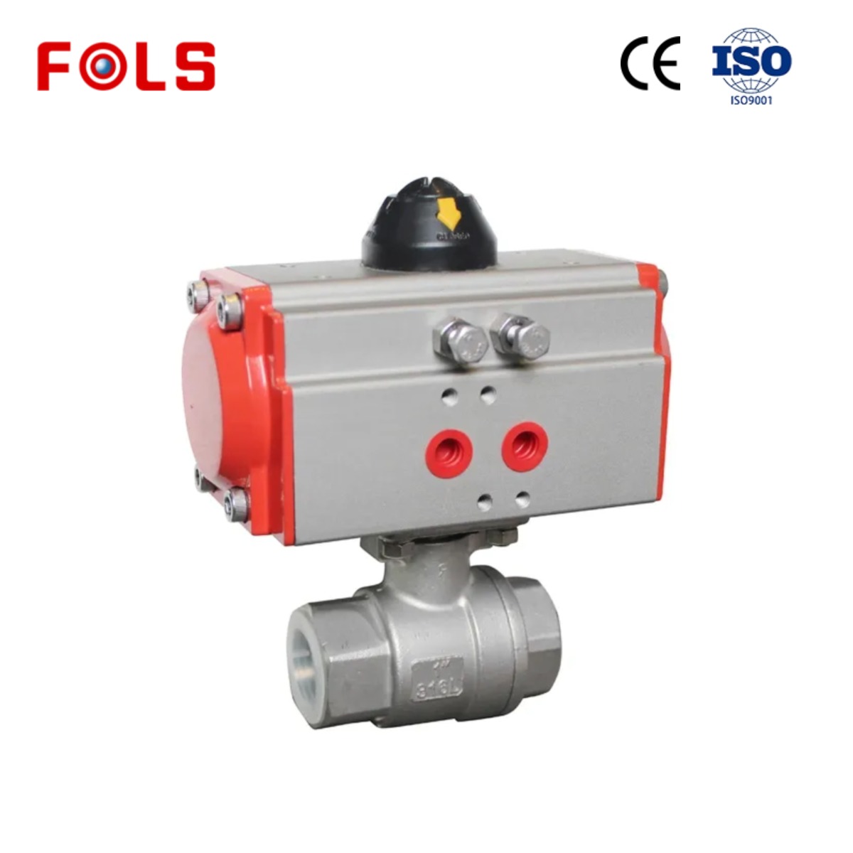 FOLS Pneumatic 2 PCS Female Thread 2 way ball valve  
