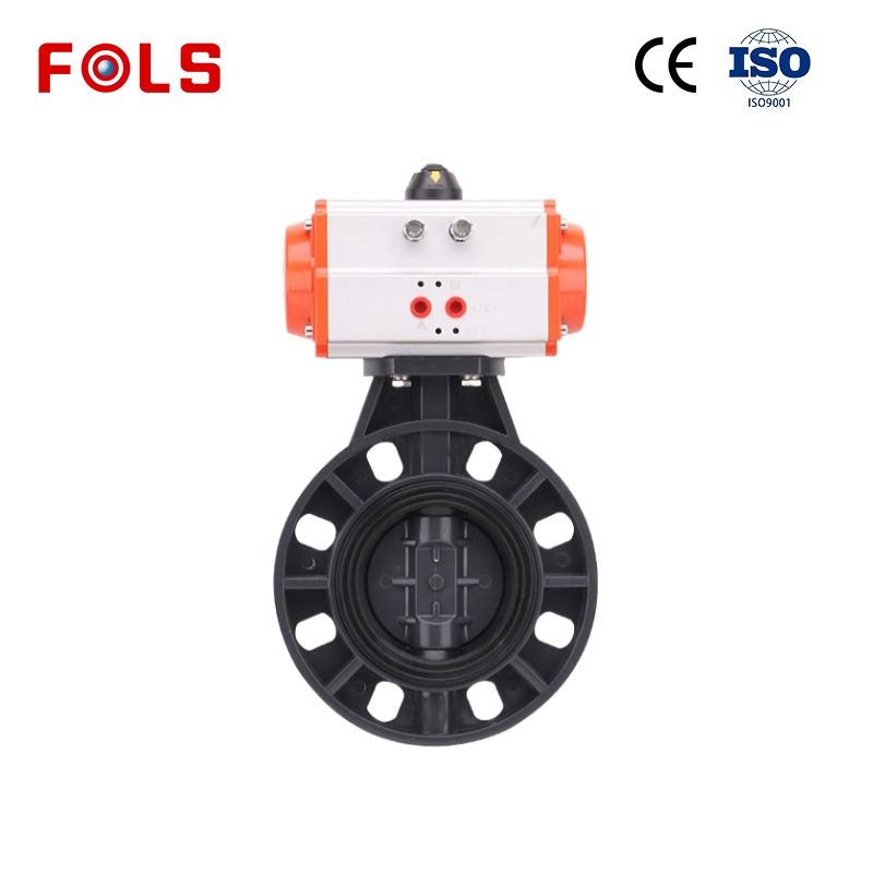 FOLS Pneumatic Actuator PVC Butterfly Valve