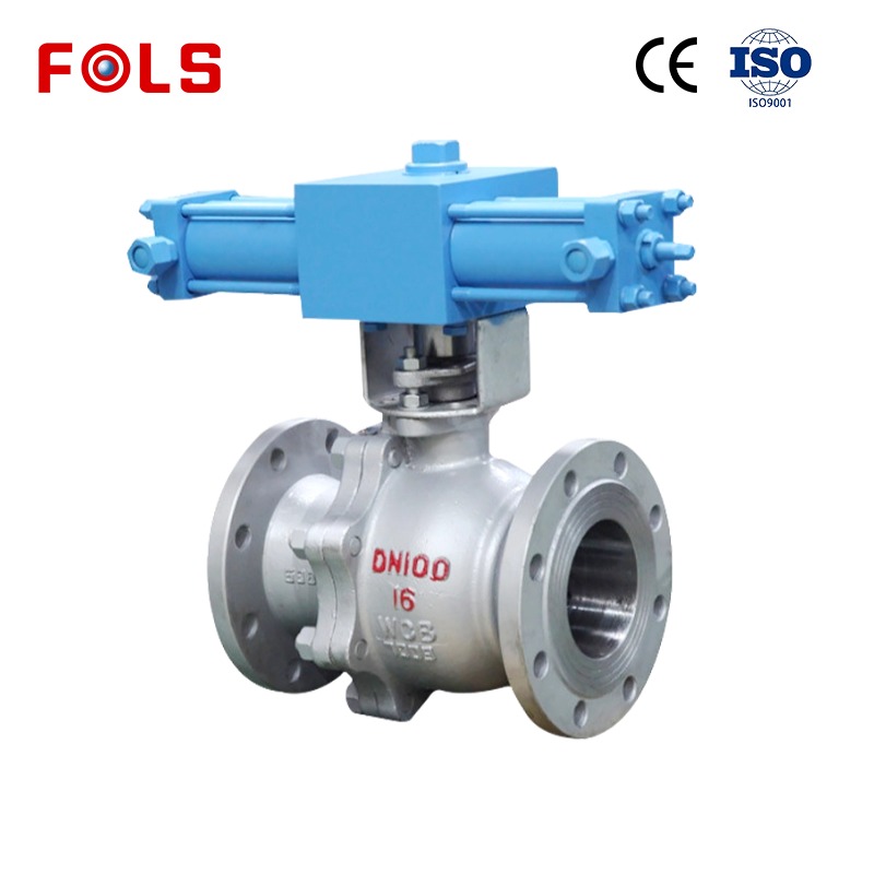 FOLS  Pneumatic flange cast steel ball valve