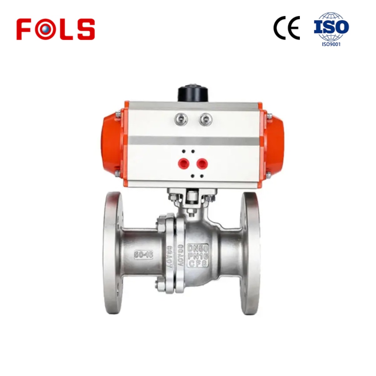 FOLS Pneumatic Stainless Steel Flange Ball Valve