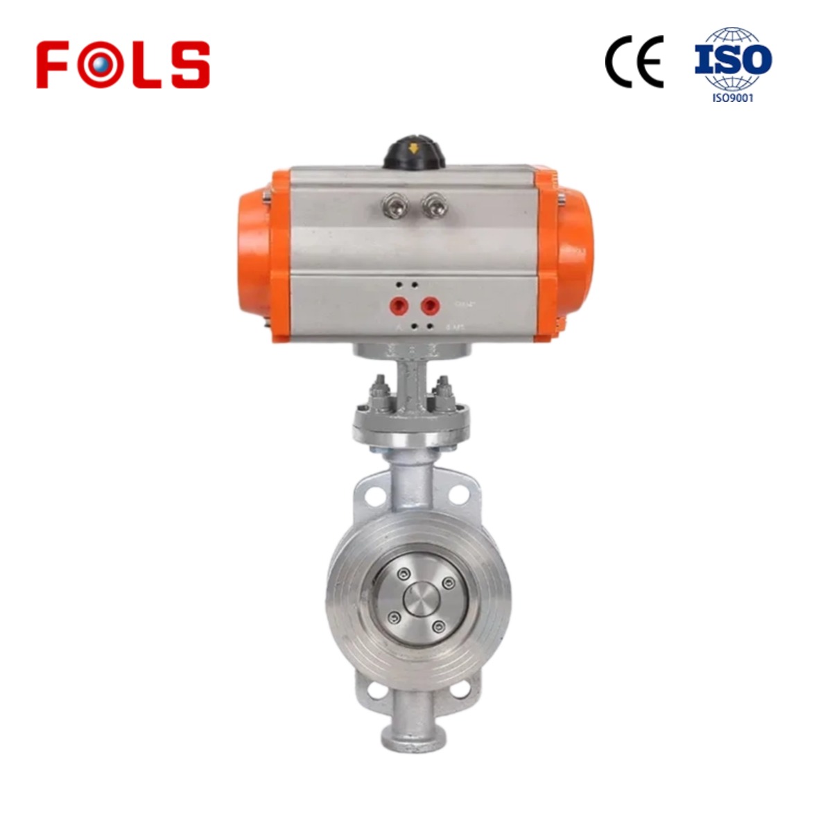 FOLS Metal Seal Pneumatic Trieccentric Wafer Butterfly Valve