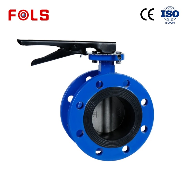 Handle flange type EPDM soft sealed stainless steel butterfly valve