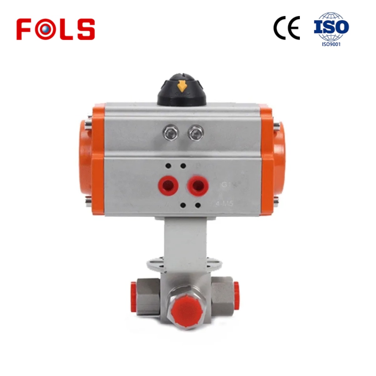 FOLS high-pressure pneumatic three-way ball valve