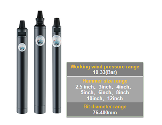 چکش‌های هوای فشاری بالا سری DHD، QL، MISSION، SD، NUMA