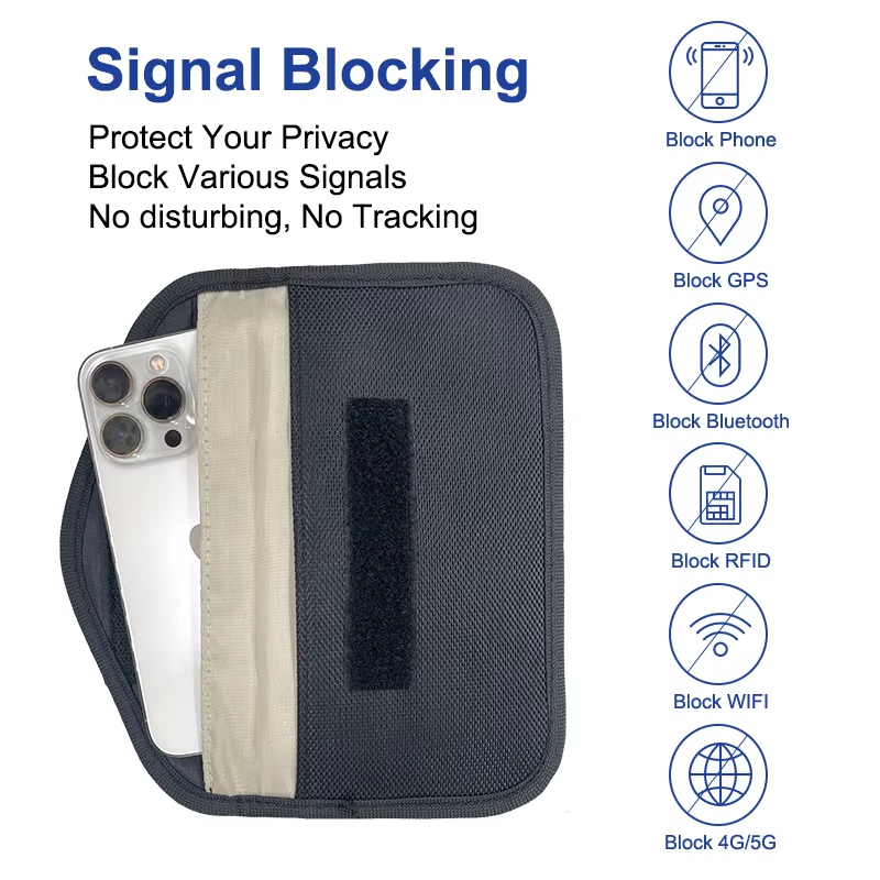 MDB003 RFID Signal Blocking Bag Faraday Pouch Bag for Phones Privacy Protection and Car Key supplier