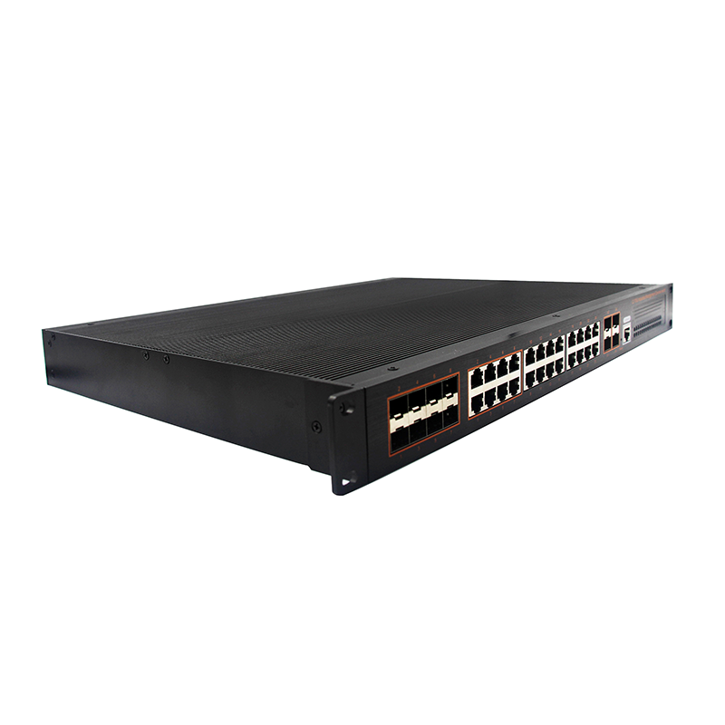 (ZX824GST4-SFP) 24-Port gigabit RJ45 +8G SFP combo+4-Port 10G SFP L3 Managed Industrial Switch