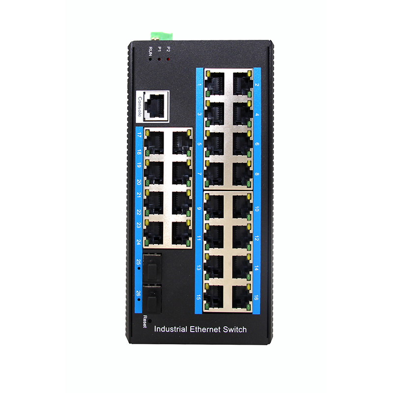 (LBTD224GS-M-SFP) 24-port 10//100/1000BASE-TX+2G SFP Managed Industrial Switch