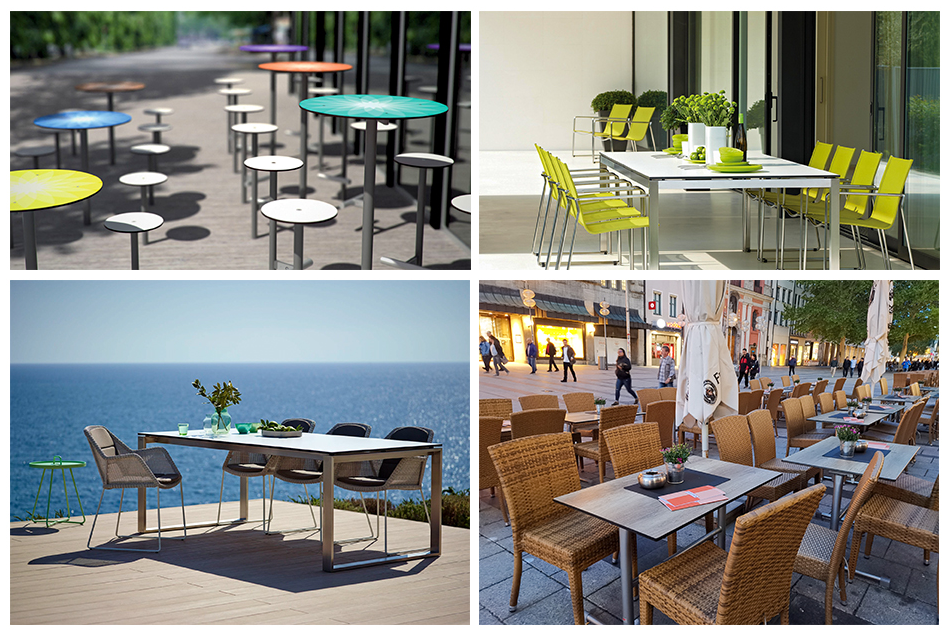 Compact Laminate Outdoor Dining Table factory