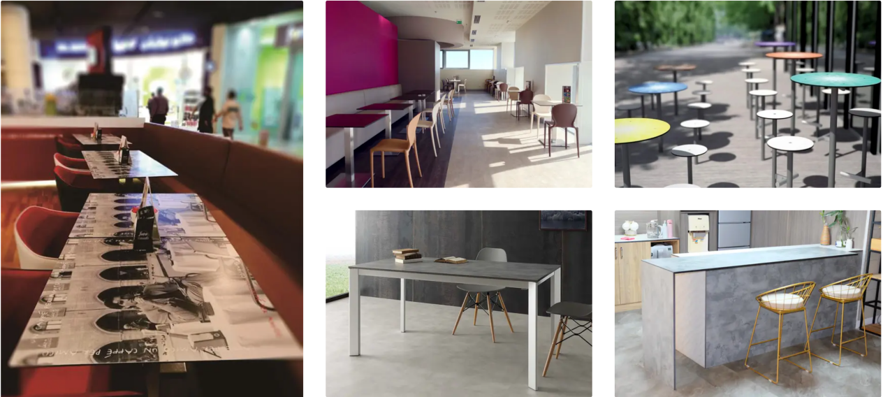 Modern Stylish Interior HPL Dining Table details