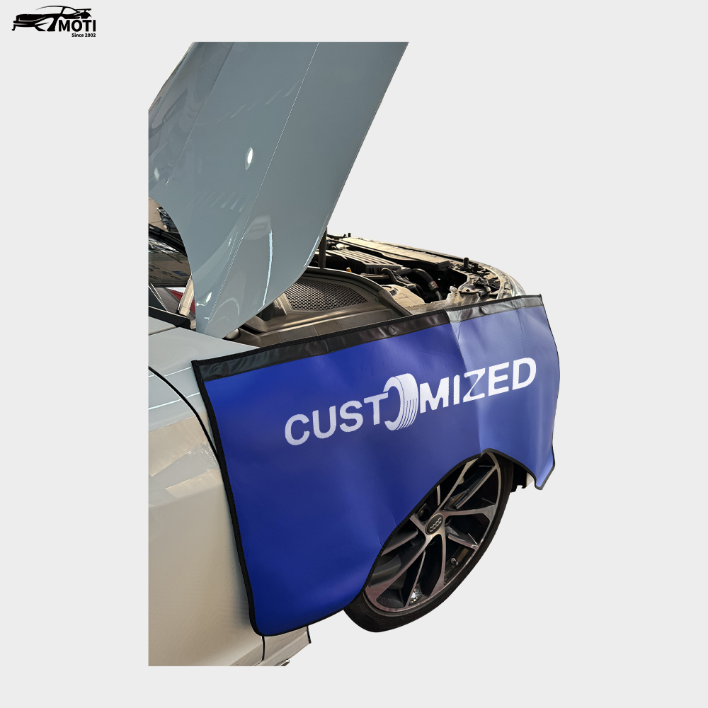 PU Leather Fender Cover for Cars – Durable Scratch-Resistant Protective Mat for Vehicle Maintenance