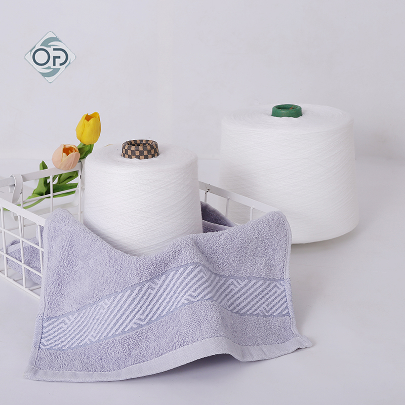 100% Poliestere Filato Anello OE Bianco Grosso Ne 30/2 40/1 45/2 60/1