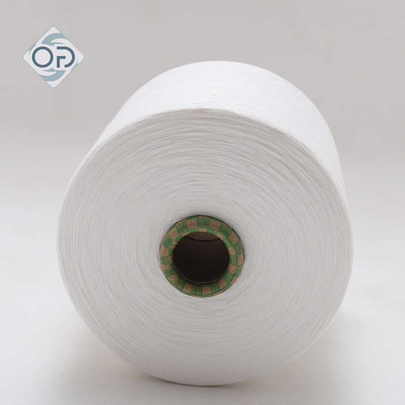 20% Cotone 80% Poliestere Ringspun OE Bianco Grosso Filato Ne12 16 20 32