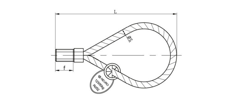 Galvanized Steel Wire Rope Threaded Lifting Loop for Precast Concrete supplier