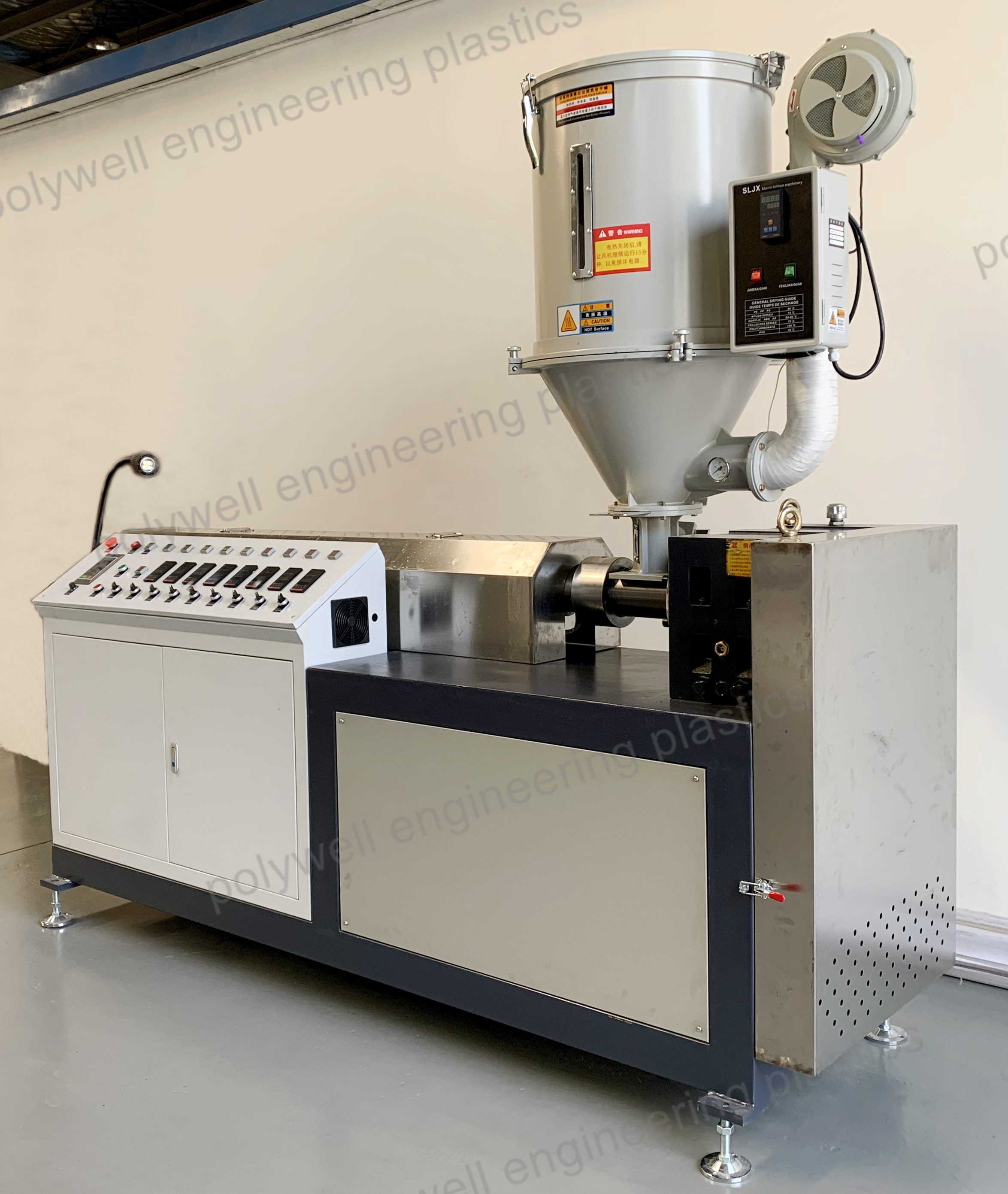 Heat Insulation Strip Extrusion Machine PA66GF25 Granules Processing Single Screw Extruder Production Line