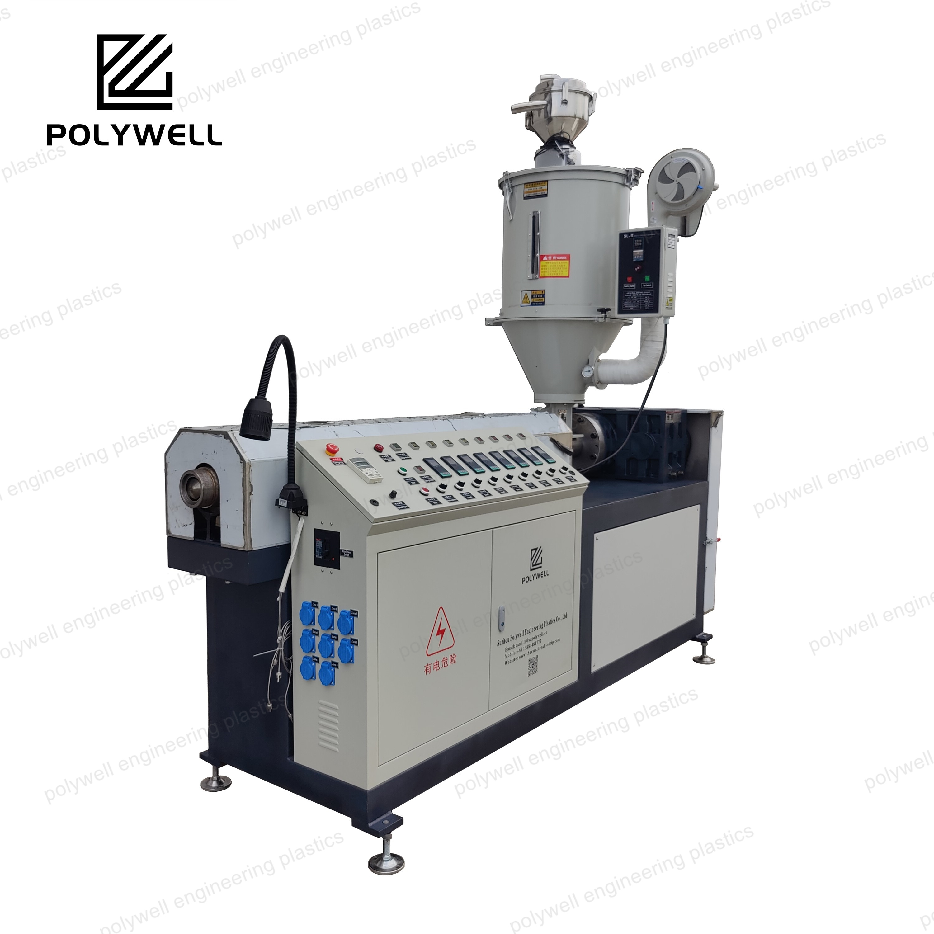 Extrusion Plastic Nylon Strip Machinery PA66 GF25 Profile Single Screw Extruding Production Line