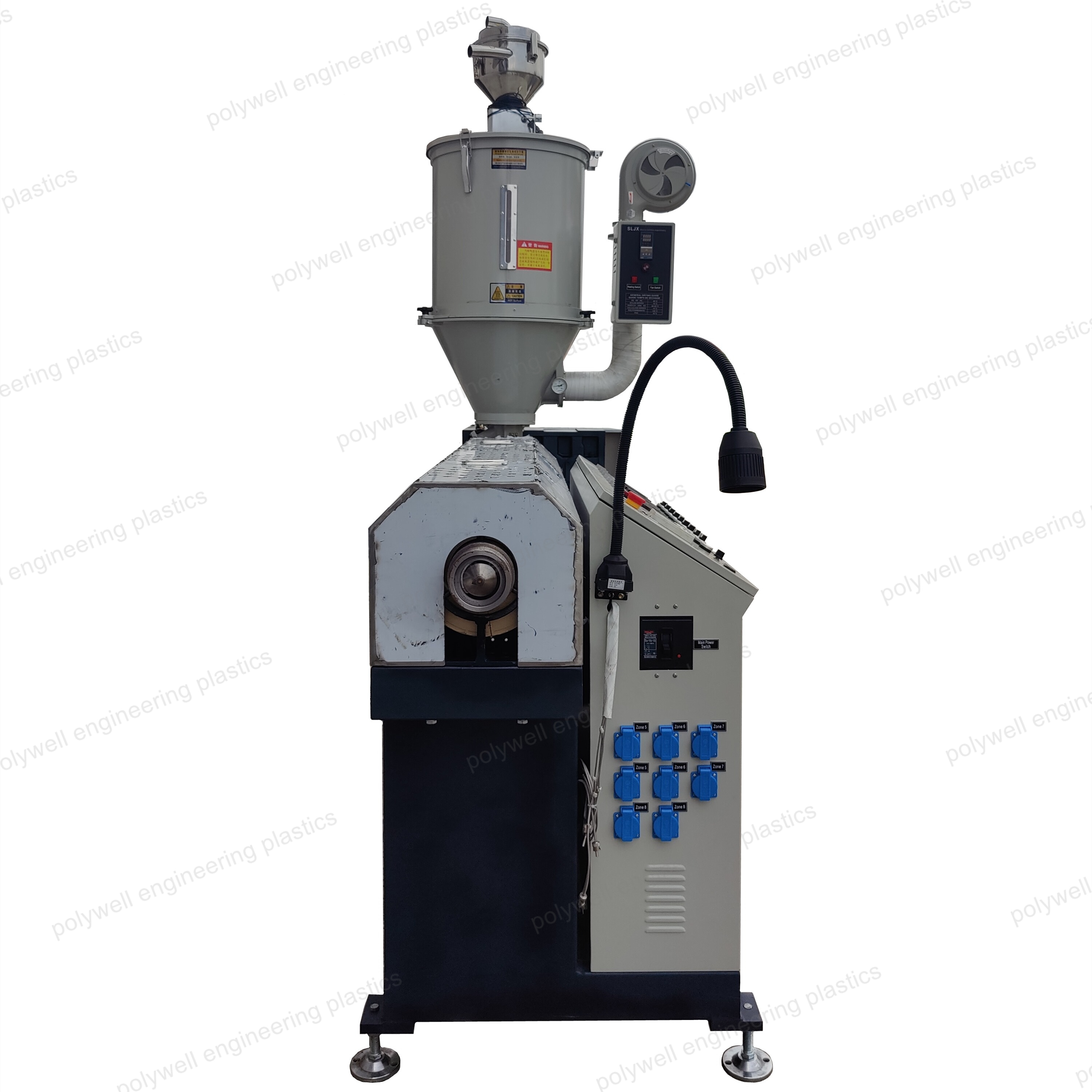PA66 GF25 Extrusion Plastic Thermal Break Profile Single Screw Extruding Produce Machine