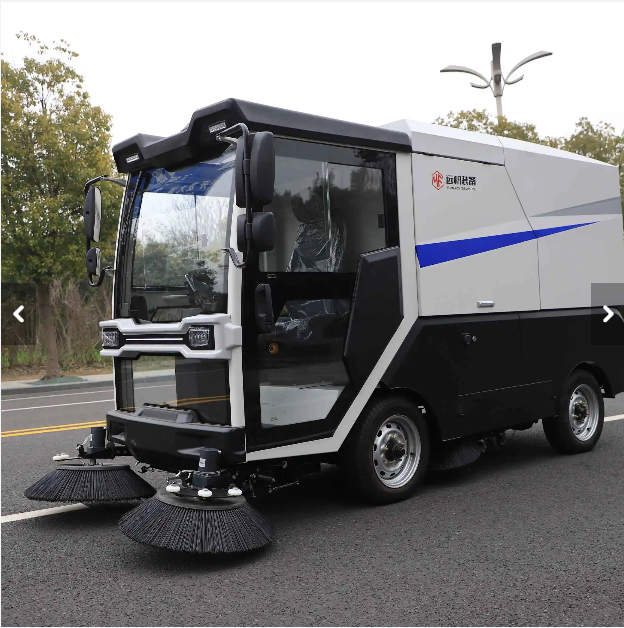 How do hybrid and electric street sweepers compare to traditional fuel-powered models?