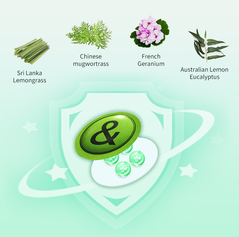 כדור דבק דוחה יתושים עם שמן טבעי לילדים