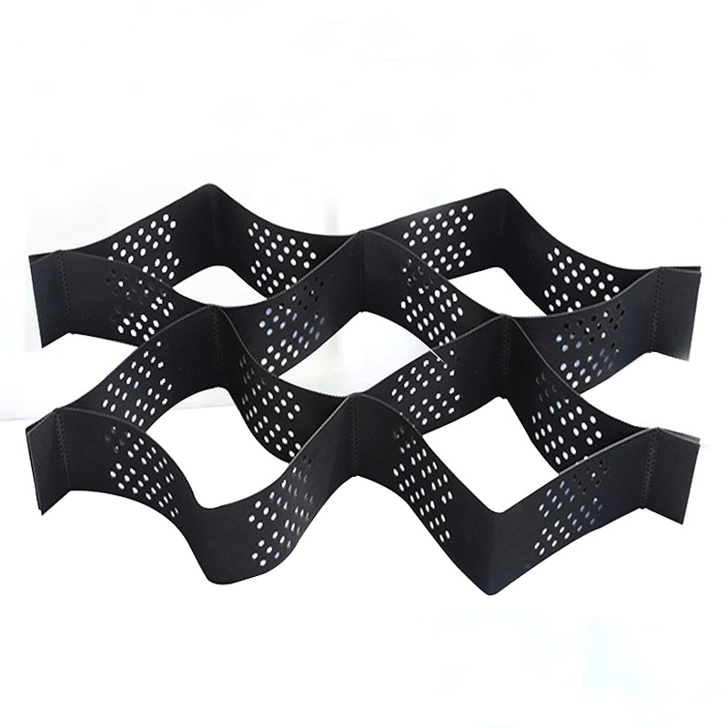 Grilja geocell HDPE perforata testurizzata tal-ġebel għall-użu barra u fi spazji magħluqa, mur ta' trattenuta, karriżżata, inklinazzjoni tal-road, durable