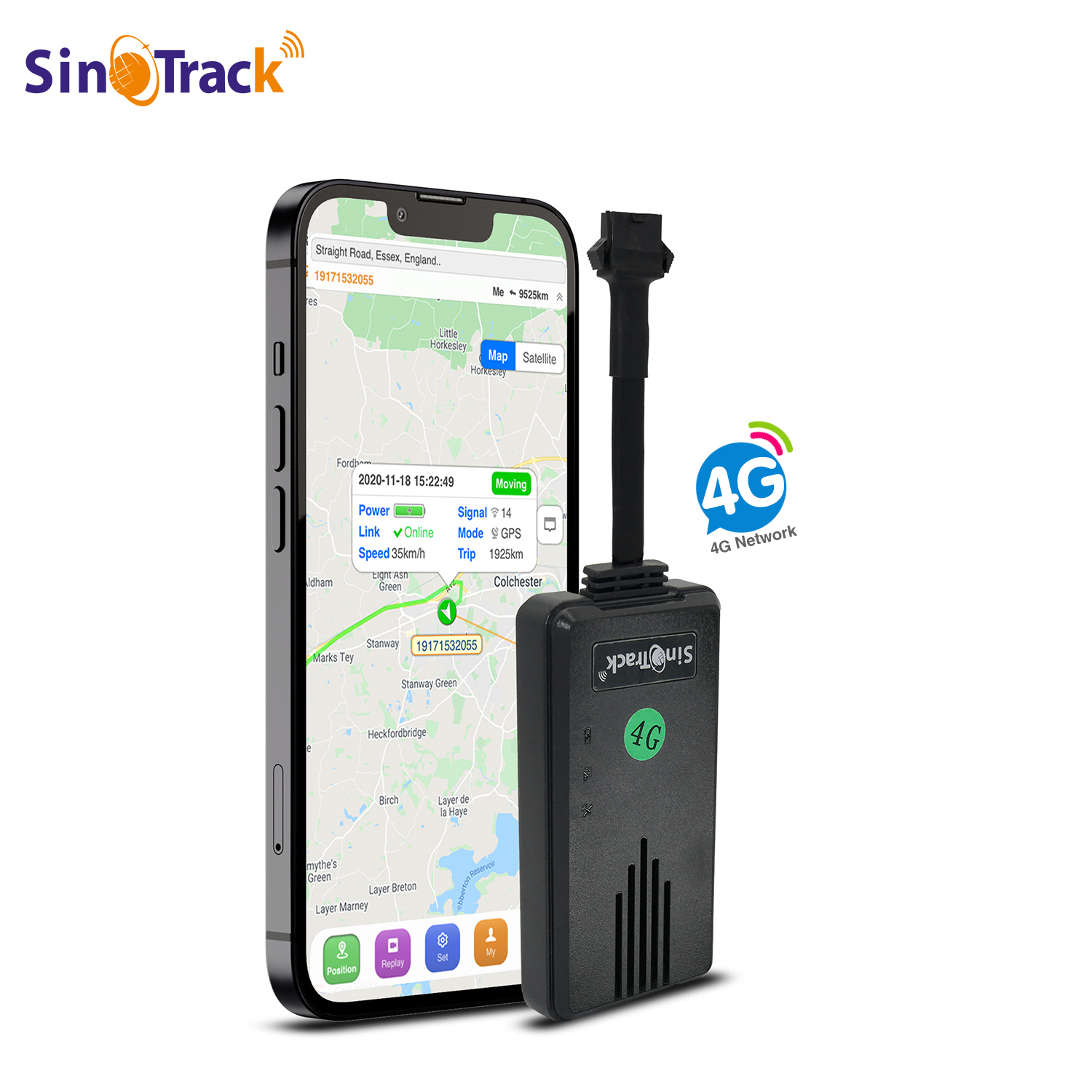 SinoTrack New Desgin ST-906L 4PIN Motorcycle Vehicle Tracking Device 4G GPS Tracker With Free APP