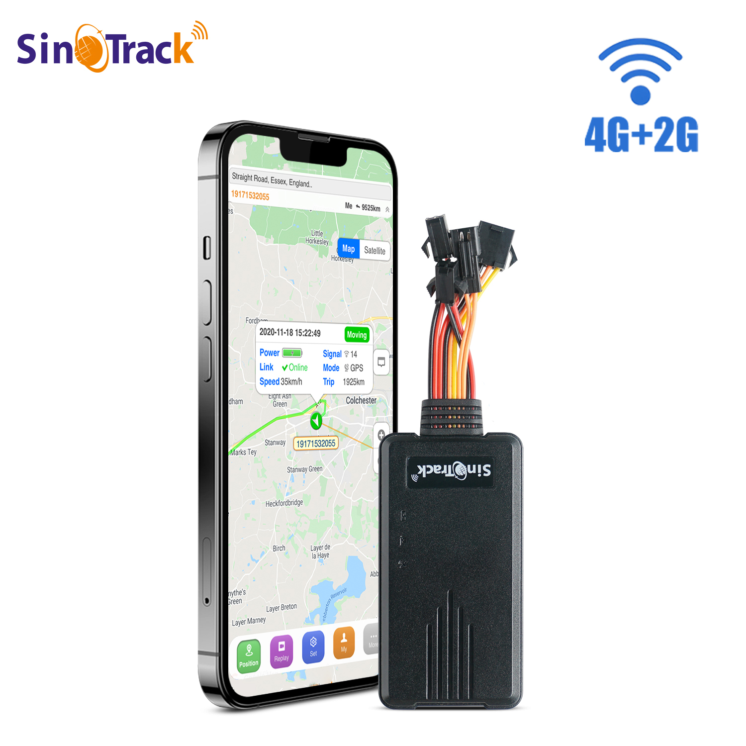 SinoTrack 4G GPS Tracker ST-906L Vehicle Tracking Device Smart Tracker GPS for Car Motorcycle With Free APP