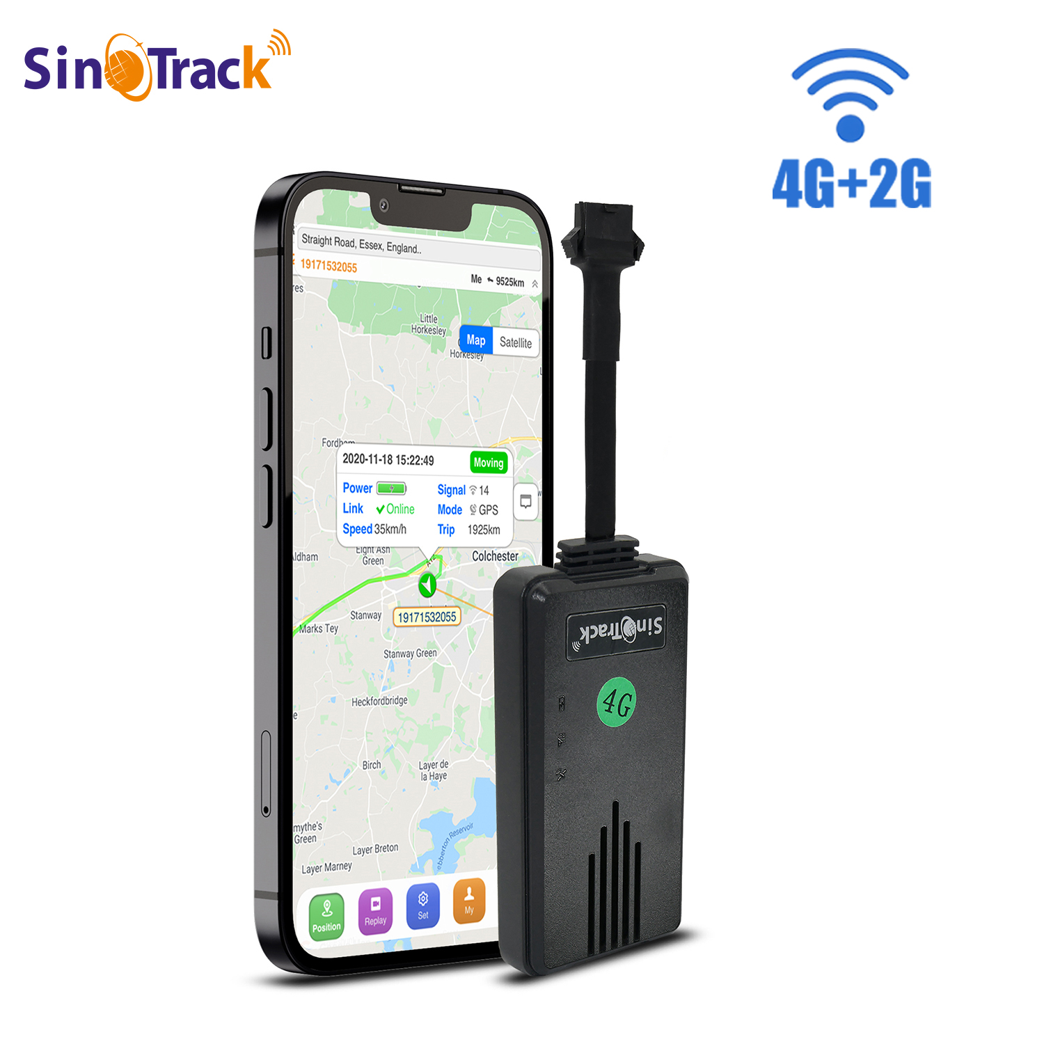 16.8USD SinoTrack New Desgin ST-906L Light 4Pin Motorcycle Vehicle Tracking Device 4G GPS Tracker