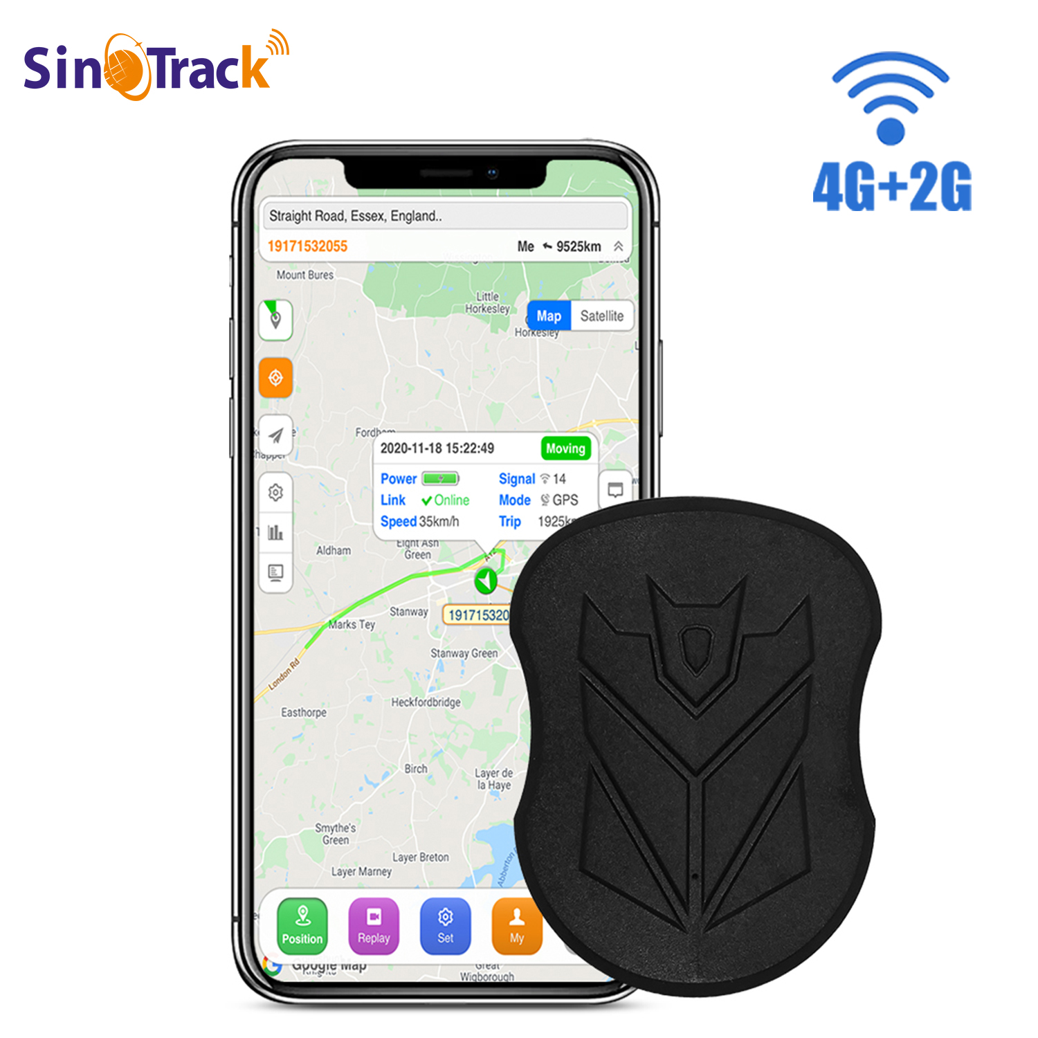 SinoTrack 4G Waterproof GPS Tracker ST-905L 5000mAh Battery Vehicle Tracking Device Free platform APP
