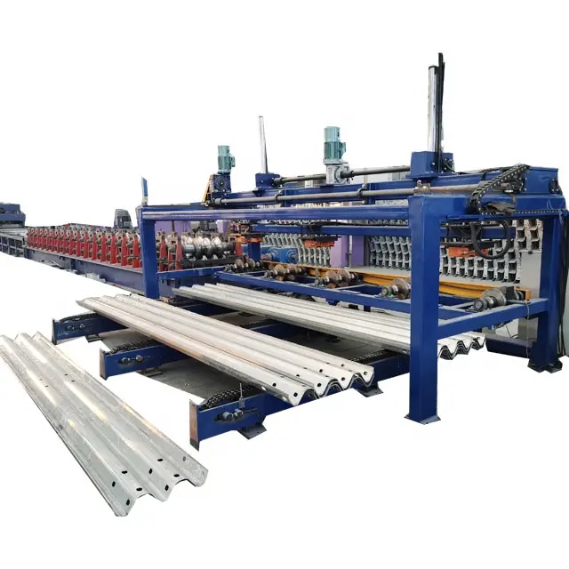 China Factory High Speed Guardrail Roll Forming Machine Highway Guardrail Making Machine With 5T Hydraulic Decoier