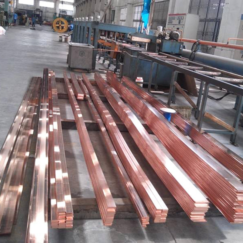 Copper ground flat bar