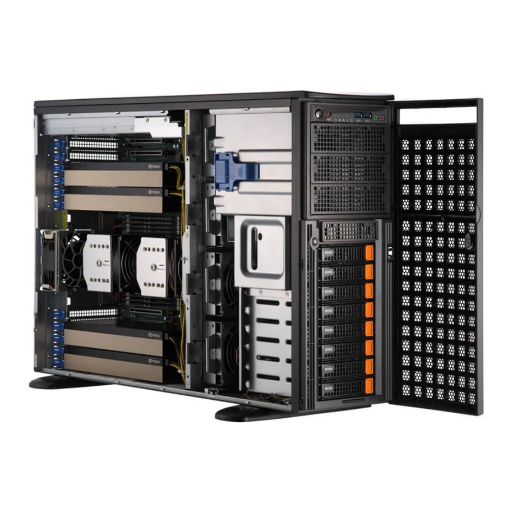 GPU سپرسرور SYS-741GE-TNRT انٹل ورکسٹیشن، مxima تا 4 PCIe GPUs کے ساتھ