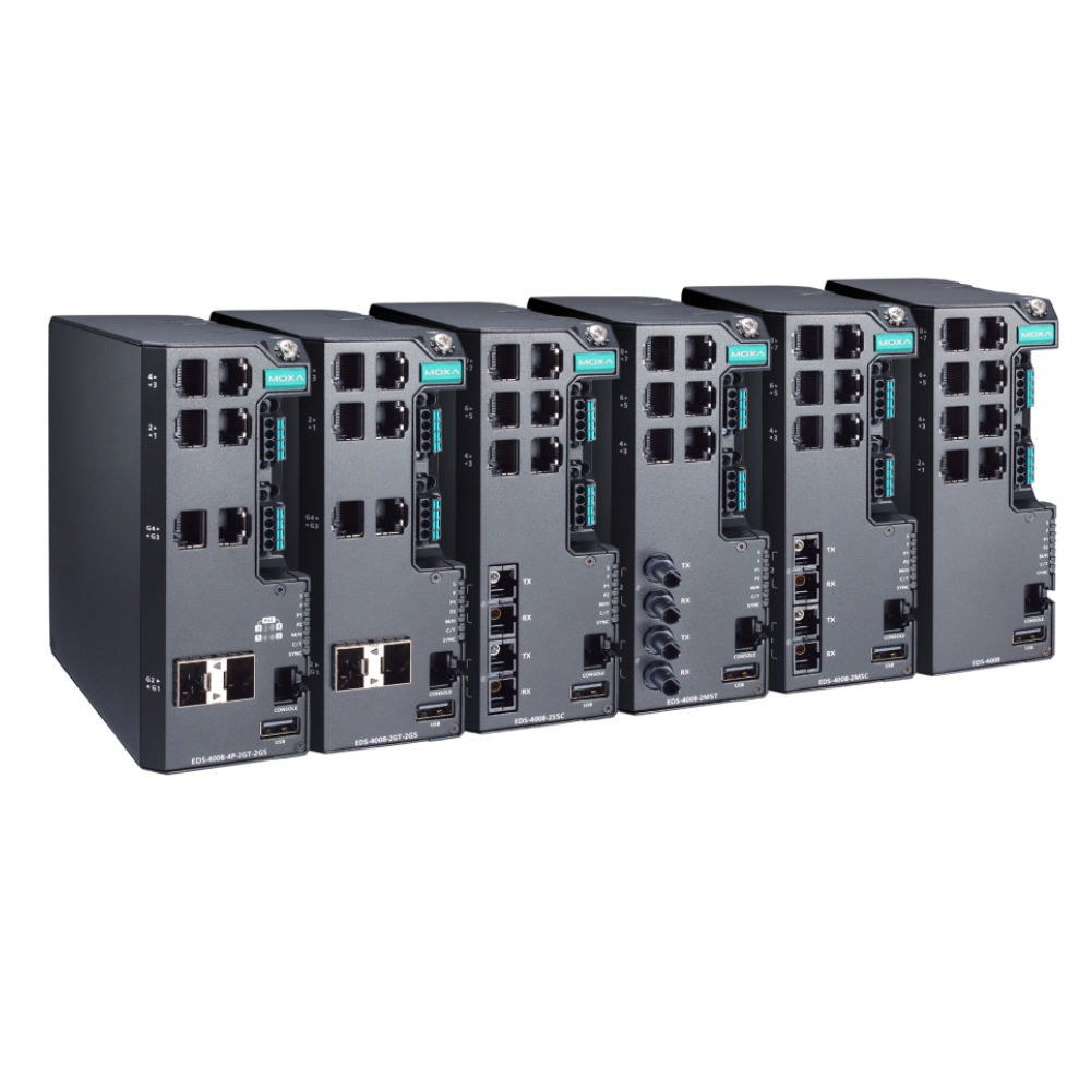 EDS-4008 L2 مینیجڈ صنعتی ایتھرنیٹ سوئچ - 8-پورٹ 100M/1000M کامبو شدید استعمال کے لیے بجلی اور نقل و حمل کے شعبوں کے لیے