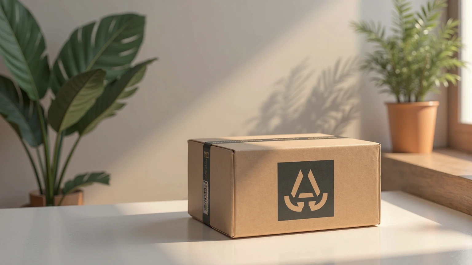 A modern e-commerce workspace featuring a well-designed custom carton box1.png