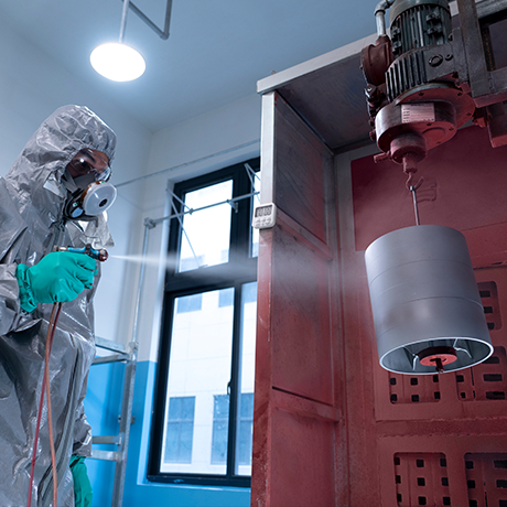 Glue spraying