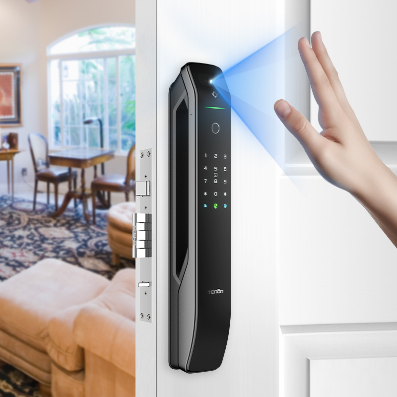 Apartment Security Smart Password Lock Fully Automatic Digital Electronic Biometric Fingerprint Smart Rim Door Lock